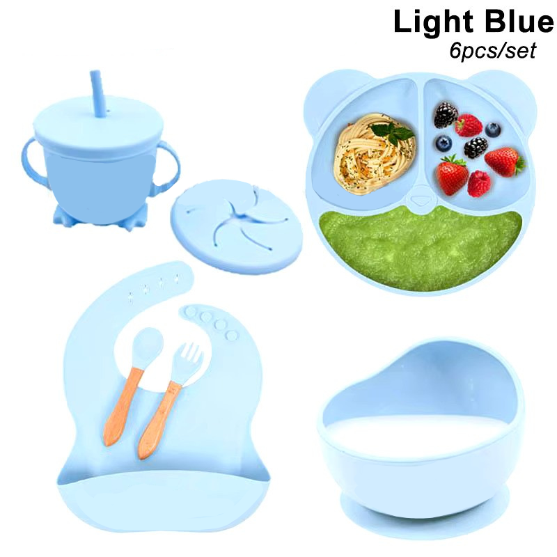 Kidsklever™ Personalized Silicone Feeding Set