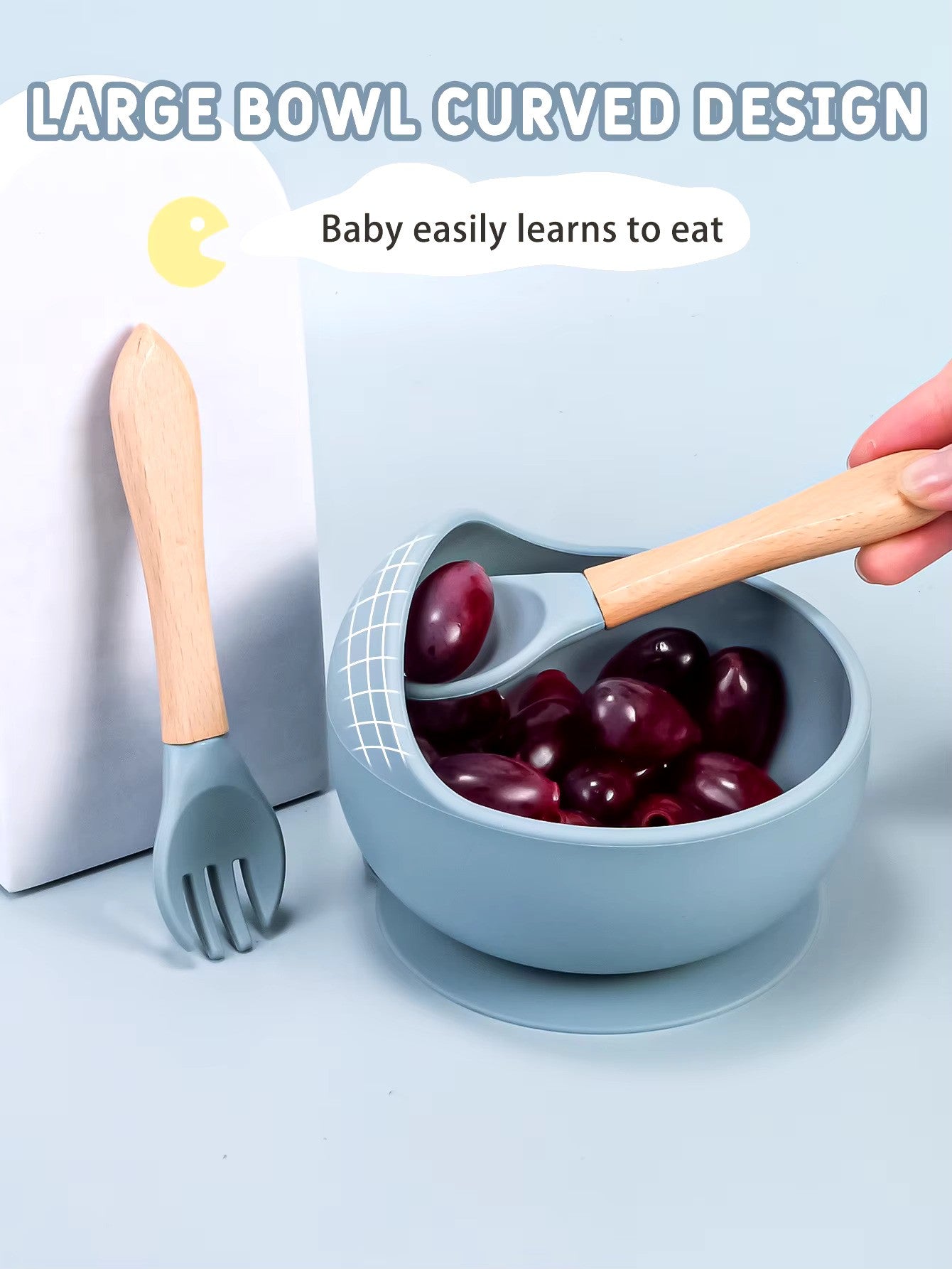 Kidsklever™ Personalized Silicone Feeding Set